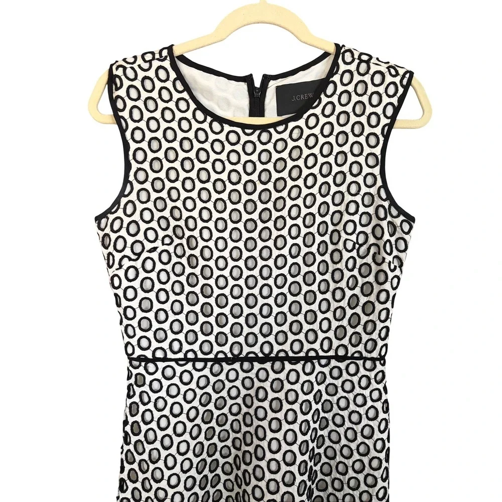 J. Crew Punch Out Eyelet Fit and Flare Dress 4‎ NwOT